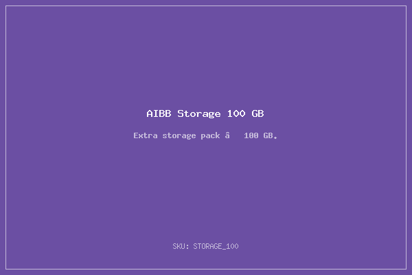 AIBB Storage 100 GB
